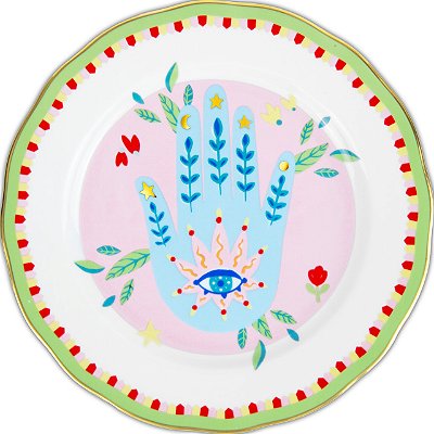 MAMMA MIA Prato sobremesa mão