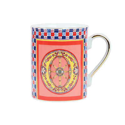 Caneca porcelana letra O ORTIGIA