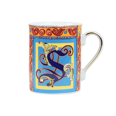 Caneca porcelana letra S