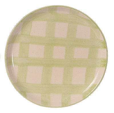 PRATOS SOBREMESA XADREZ VERDE
