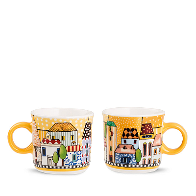 SET C/ 2 XICARAS ESPRESSO AMARELA PAESE MIO