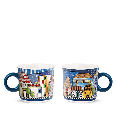 SET C/ 2 XICARAS ESPRESSO AZUL PAESE MIO