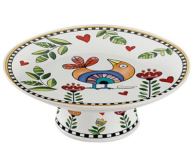 PRATO BOLO COM PE AMARELO COCORICO