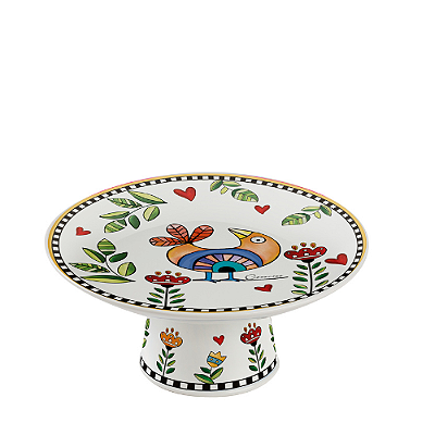 PRATO BOLO COM PE AMARELO COCORICO