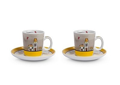 SET 2 XÍCARAS ESPRESSO/PIRES AMARELA LE CASETTE