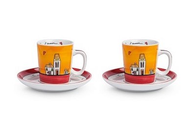 SET 2 XICARAS ESPRESSO/PIRES VERMELHO LE CASETTE