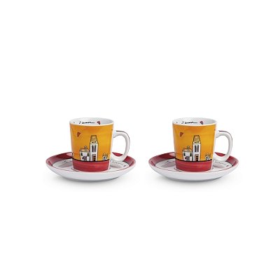 SET 2 XICARAS ESPRESSO/PIRES VERMELHO LE CASETTE