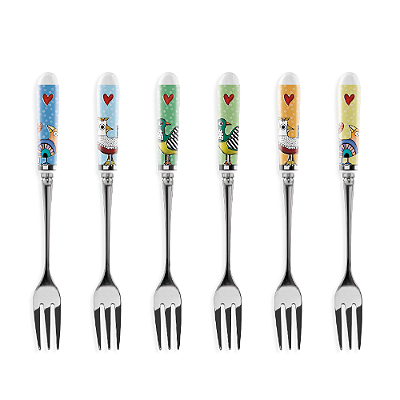 SET 6 GARFOS SOBREMESA COCORICO