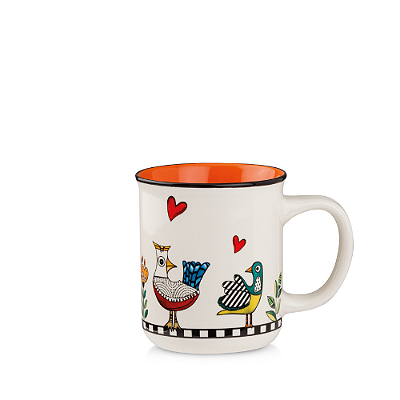 CANECA LARANJA COCORICO
