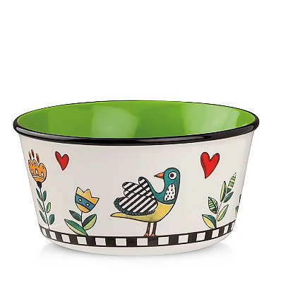 BOWL NEW BONE CHINA VERDE COCORICO