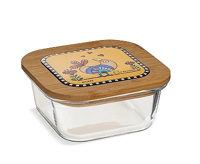 POTE QUADRADO AMARELO COCORICO