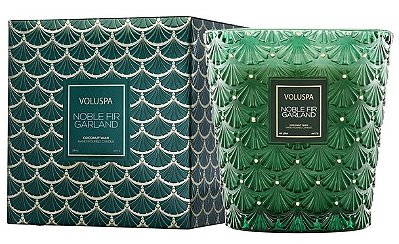 VELA VASO PEDESTAL 3 PAVIOS NOBLE FIR GARLAND