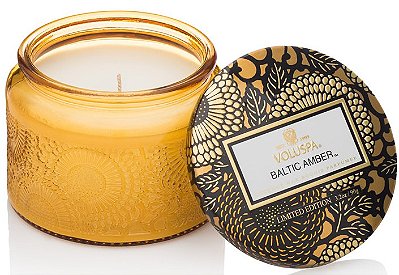 VELA POTE VIDRO P 25H RELEVO BALTIC AMBER