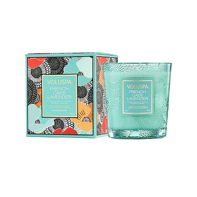 VELA COPO VIDRO CLASSICO 60H FRENCH CADE LAVANDER