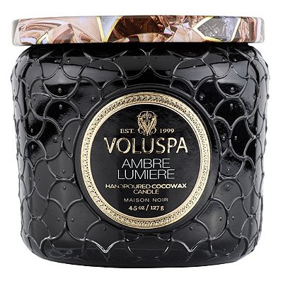 VELA POTE VIDRO +35H AMBRE LUMIERE