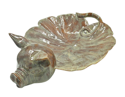 BANDEJA FOLHA DECORATIVA G DE PORQUINHO