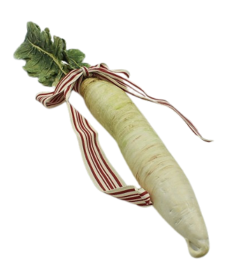 ENFEITE DE MESA NABO COM LAÇO LISTRADO