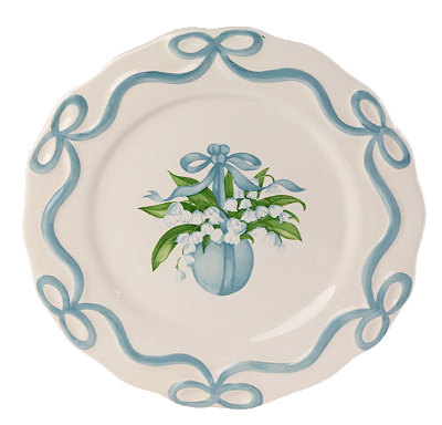 PRATOS SOBREMESA LAÇO CHARLOTTE AZUL