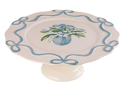 PRATO DE TORTA LAÇO CHARLOTTE AZUL