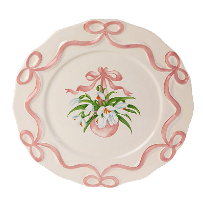 PRATOS RASOS LAÇO CHARLOTTE ROSA