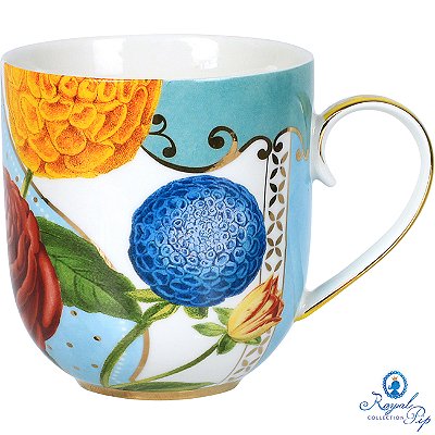 Caneca Pequena Flowers - Royal