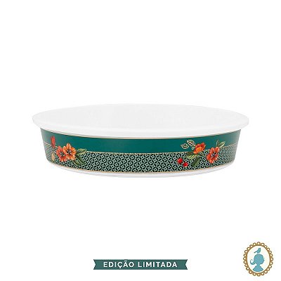 Travessa p/ Forno Redonda 21 Verde - Winter Wonderland