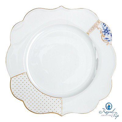 Prato de Jantar Flowers - Royal White