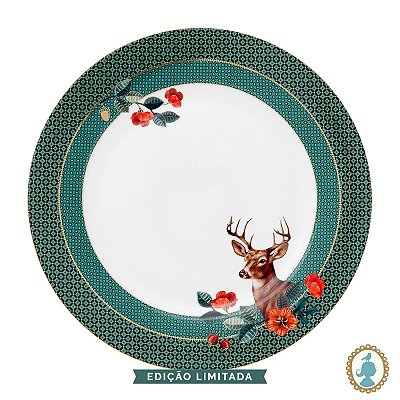 Prato de Jantar Deer Verde - Winter Wonderland