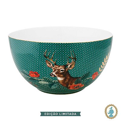 Tigela 18 Deer Verde - Winter Wonderland