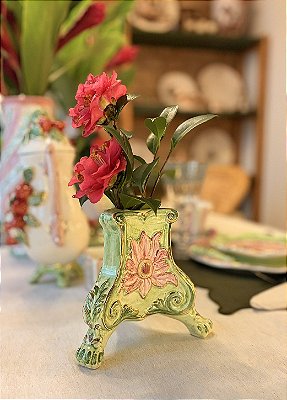 VASO VERDE COM 3 PÉS