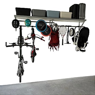 Prateleira SpaceMax Duo - 2,40m x 40cm + 10 Ganchos Exclusivos