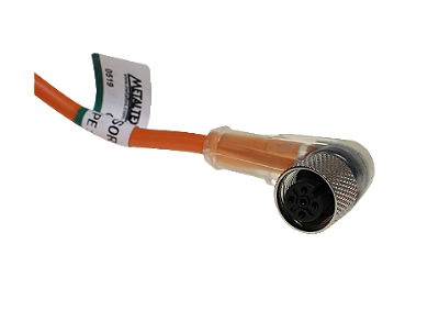 Cabo com Conector M12 90º 4 Pinos com LED PNP - 5m