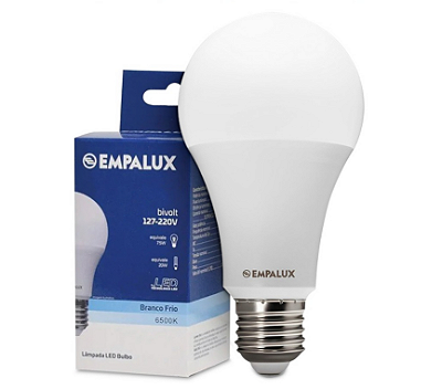 Lâmpada Bulbo LED 12W Bivolt 6500K E27