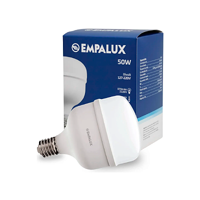 Lâmpada Bulbo LED 50W Bivolt 6500K E27 Eco