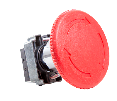 Botão Emergência 22mm Metálico Cogumelo Vermelho