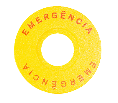 Identificador de Emergência Botão 22mm Amarelo