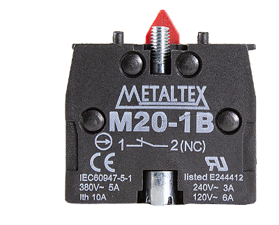 Bloco de Contato 1NF M20-1B Metaltex