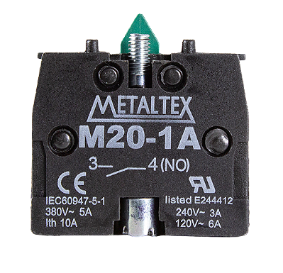 Bloco de Contato 1NA M20-1A Metaltex