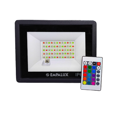 Refletor LED Super Slim 100W RGB Bivolt Empalux