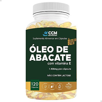 ÓLEO DE ABACATE 120 CAPSULAS CCM NUTRITION 1.400 MG