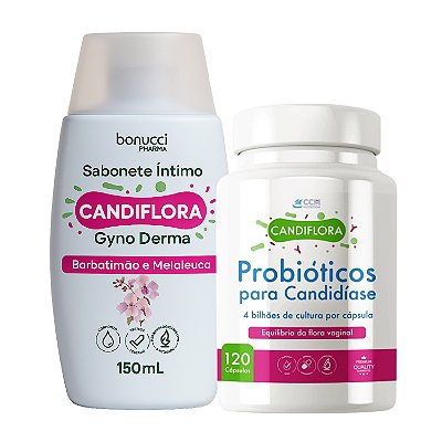 KIT CANDIFLORA GYNO DERMA SABONETE INTIMO 150 ml + CANDIFLORA