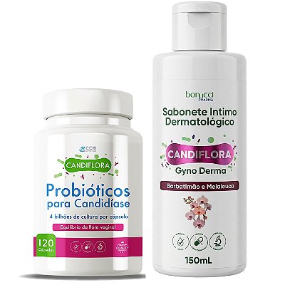 KIT CANDIFLORA GYNO DERMA SABONETE INTIMO 150 ml + CANDIFLORA