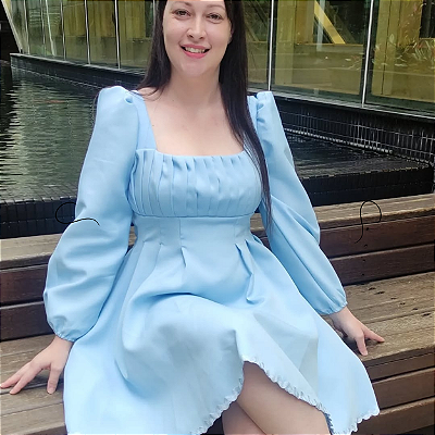 VESTIDO AZUL BEBÊ