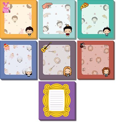 Bloco de notas Friends vários modelos 50 folhas  Memo Pad / Notepad