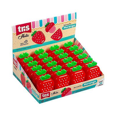 Borracha Morango  com cheirinho- Tris Holic Docinhos