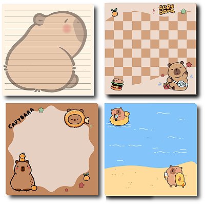 Bloco de notas Capivara, Capybara vários modelos 50 folhas  Memo Pad / Notepad