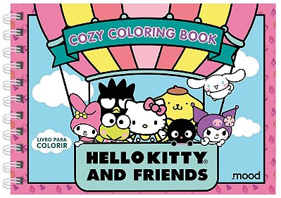 Livro Para Colorir Hello Kitty - Cozy Coloring Book,  capa dura- 1 Unidade