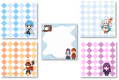 Bloco de Notas, Blocando Frieren, Fern, Stark, Himmel, Anime 50 folhas  Memo Pad / Notepad