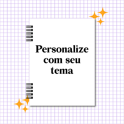 Caderno ou Fichário 1 matéria personalizado, anime volta as aulas, material escolar