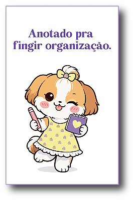 Bloco de notas Anotando para fingir organização